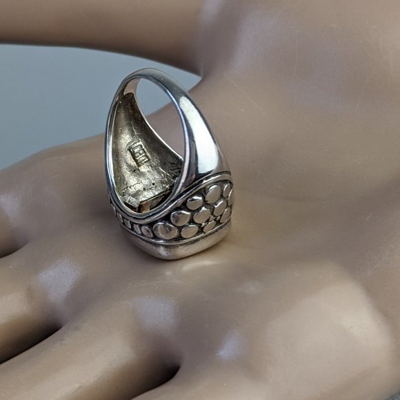 CITRINE STERLING SILVER Square Cut Dot Band Ring - Picture 9 of 15